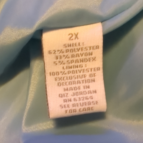 Beautiful Dressbarn Spring Blue Blazer Relaxed Fit Jacket, 2X, NWT - Picture 10 of 11